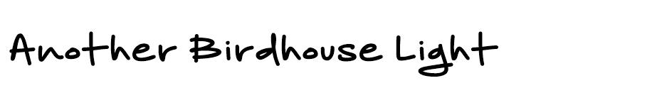 Another Birdhouse font